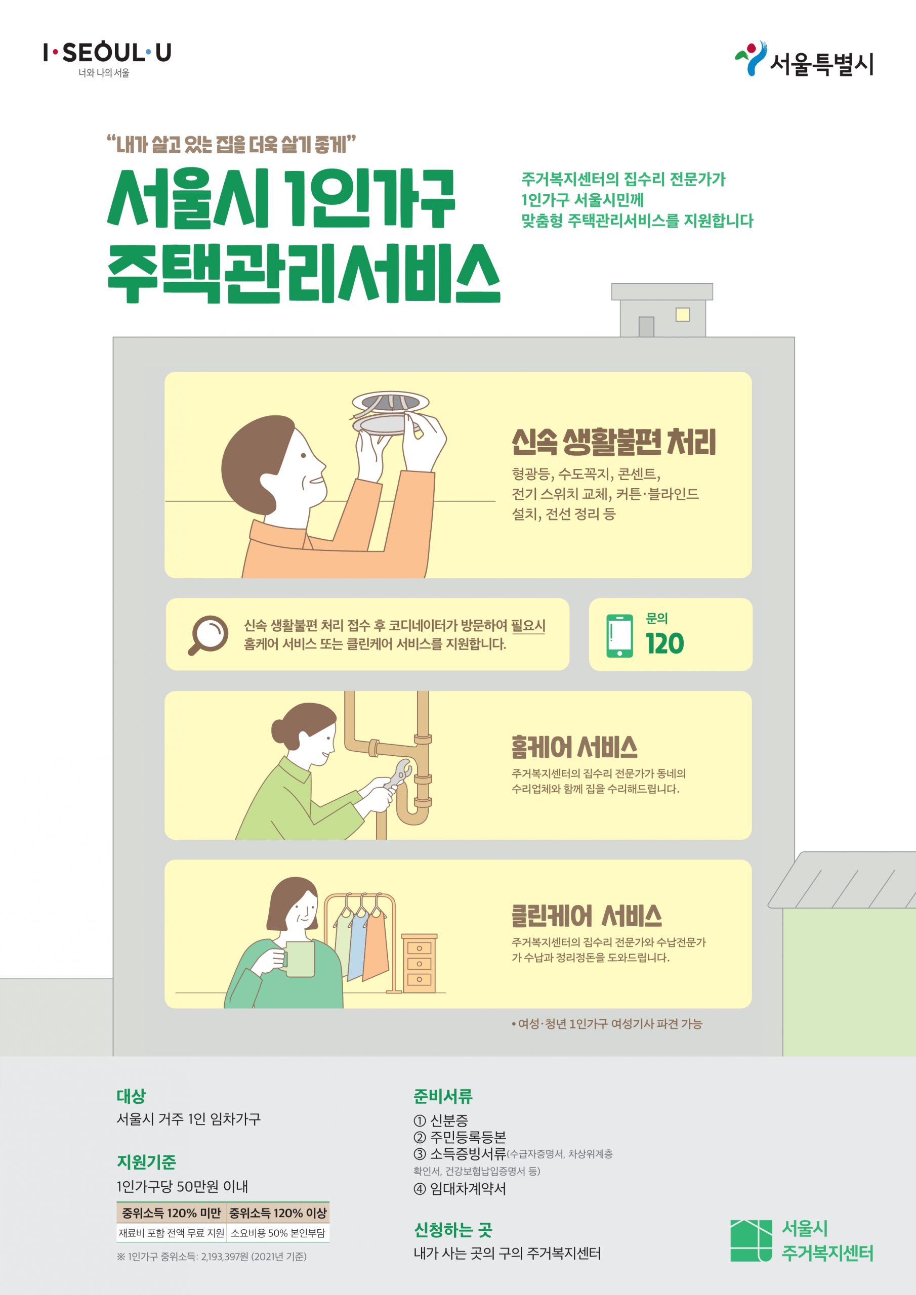 1인가구 주택관리서비스 포스터