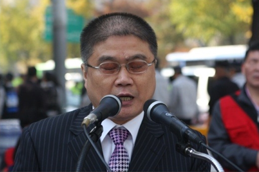 대한안마사협회 이병돈 회장의 발언 모습. ⓒ에이블뉴스